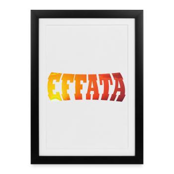 EFFATA - Framed poster (27 × 37 cm) - black - Front