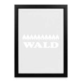 Forest - Framed poster (27 × 37 cm) - black - Front