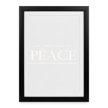 Find Your Inner Peace - Yoga & Meditation - Framed poster (27 × 37 cm) - black - Front