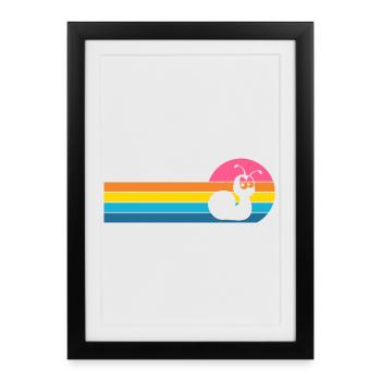 snail - Framed poster (27 × 37 cm) - black - Front