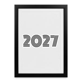 2027 - Framed poster (27 × 37 cm) - black - Front