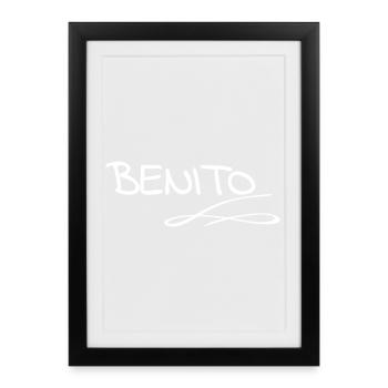 Benito as a given name - Framed poster (27 × 37 cm) - black - Front