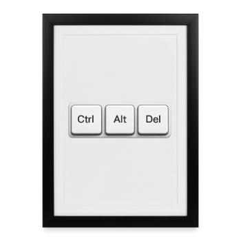Raccourci d’arrêt - Affiche encadrée (27 × 37 cm) - noir - Devant