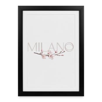 MILANO – Blossom Chic - Affiche encadrée (27 × 37 cm) - noir - Devant