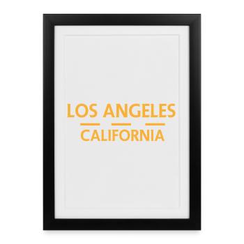 Los Angeles California - Framed poster (27 × 37 cm) - black - Front
