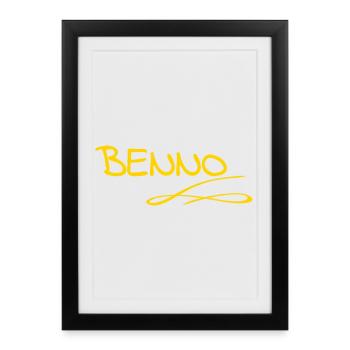 Gift for Benno - Framed poster (27 × 37 cm) - black - Front