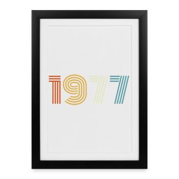1977 Gift 1977 Vintage 1977 - Framed poster (27 × 37 cm) - black - Front