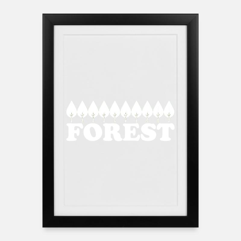 FOREST - Gerahmtes Poster (27 × 37 cm) - Schwarz
