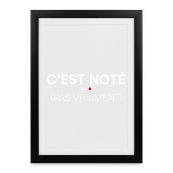 It's noted not really humor office - Framed poster (27 × 37 cm) - black - Front