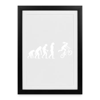 Gift idea for the BMX rider with freestyle BMX - Framed poster (27 × 37 cm) - black - Front