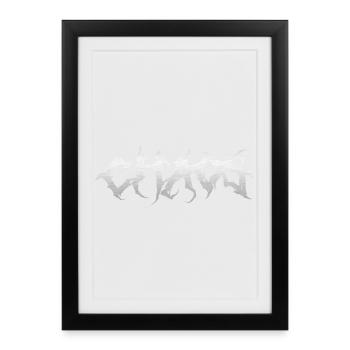 Chaos Death Metal – Heavy Metal Grunge Typography - Framed poster (27 × 37 cm) - black - Front