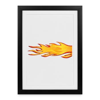 Flame Burning Tail Exhaust - Framed poster (27 × 37 cm) - black - Front