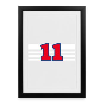 Number 11 France - Framed poster (27 × 37 cm) - black - Front