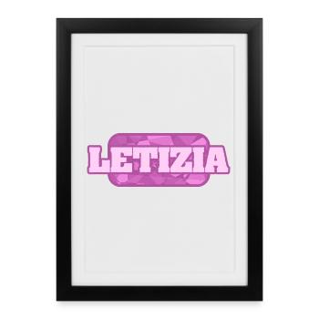 Letizia as organic - Framed poster (27 × 37 cm) - black - Front