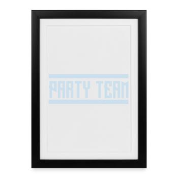 party_team - Affiche encadrée (27 × 37 cm) - noir - Devant