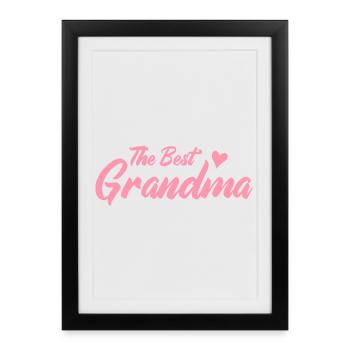 Meilleure police Granny Rosé - Affiche encadrée (27 × 37 cm) - noir - Devant