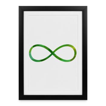 Infinity Symbol Symbol Character Infinite - Framed poster (27 × 37 cm) - black - Front