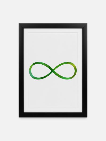 Symbole infinie signe - Affiche encadrée (27 × 37 cm) - noir