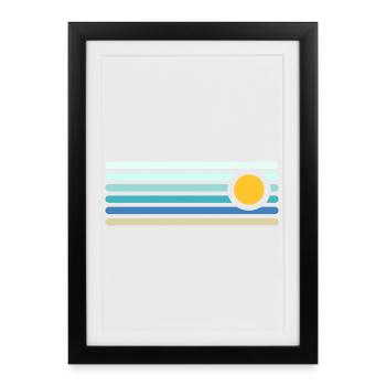 beach - Framed poster (27 × 37 cm) - black - Front