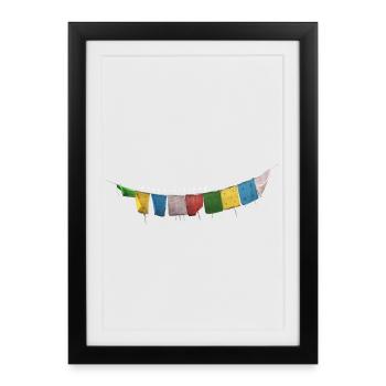 Drapeaux de prière - Affiche encadrée (27 × 37 cm) - noir - Devant