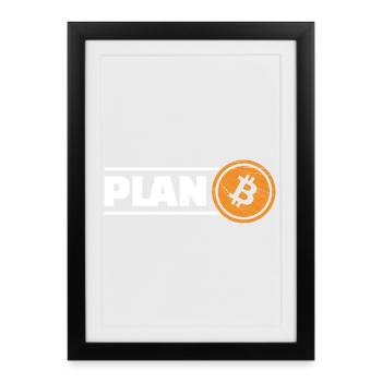 Bitcoin Plan B - Framed poster (27 × 37 cm) - black - Front
