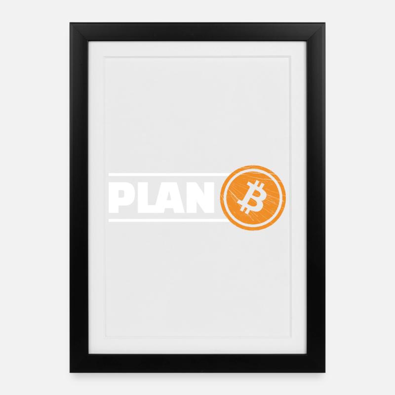 Bitcoin Plan B - Framed poster (27 × 37 cm) - black