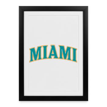 Miami - Affiche encadrée (27 × 37 cm) - noir - Devant