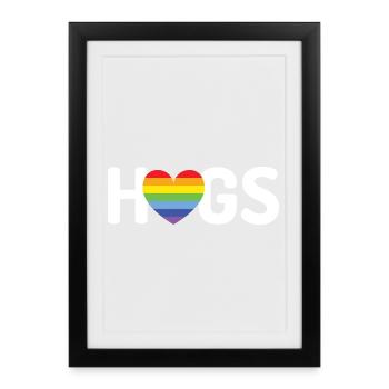 Câlins LGBT - Affiche encadrée (27 × 37 cm) - noir - Devant