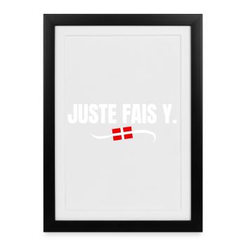 Savoie, Savoie humour, savoyard - Affiche encadrée (27 × 37 cm) - noir - Devant