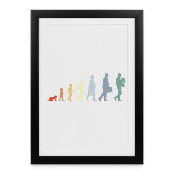 Development of a French horn player - Framed poster (27 × 37 cm) - black - Front