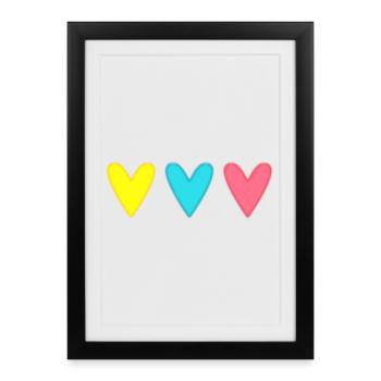 HEART. THANK YOU. MISTRESS. MASTER. THANK YOU MISTRESS. - Framed poster (27 × 37 cm) - black - Front