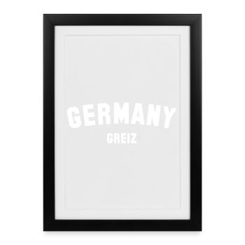 GREIZ, Allemagne - Affiche encadrée (27 × 37 cm) - noir - Devant