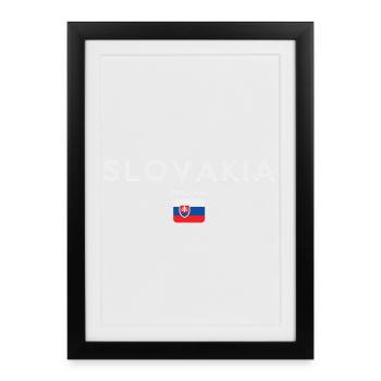 Drapeau de la Slovaquie, fierté slovaque - Affiche encadrée (27 × 37 cm) - noir - Devant
