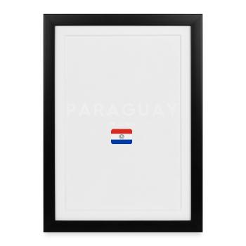 Paraguayan flag, Paraguayan pride - Framed poster (27 × 37 cm) - black - Front