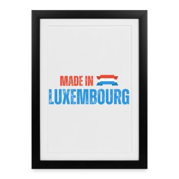 Made in Luxembourg, fierté luxembourgeoise - Affiche encadrée (27 × 37 cm) - noir - Devant