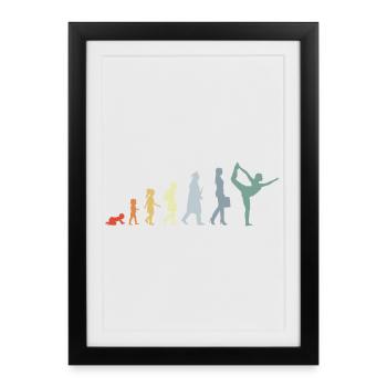 Development into a yoga teacher - Framed poster (27 × 37 cm) - black - Front