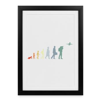 Airplane Observer Evolution - Framed poster (27 × 37 cm) - black - Front