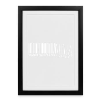 dance where no line exists - Framed poster (27 × 37 cm) - black - Front