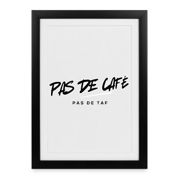 No Coffee Typographic Design - Framed poster (27 × 37 cm) - black - Front
