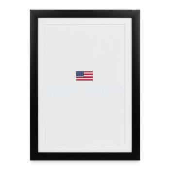 US-Flagge, amerikanischer Patriot - Gerahmtes Poster (27 × 37 cm) - Schwarz - Vorne