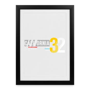 Los Angeles Surf Skate Three Hundred 32 - Framed poster (27 × 37 cm) - black - Front