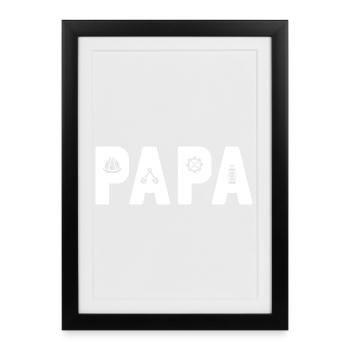 PAPA Engineer : Le papa mécanicien - Affiche encadrée (27 × 37 cm) - noir - Devant
