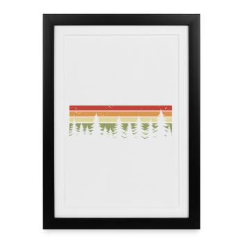 Forest Nature Trees Nature Lovers Forest Lovers - Framed poster (27 × 37 cm) - black - Front