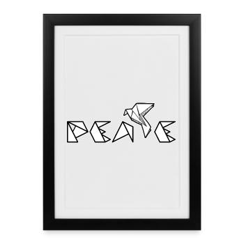 Paix - Affiche encadrée (27 × 37 cm) - noir - Devant