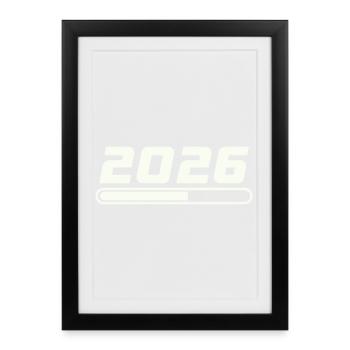 2026 - Affiche encadrée (27 × 37 cm) - noir - Devant