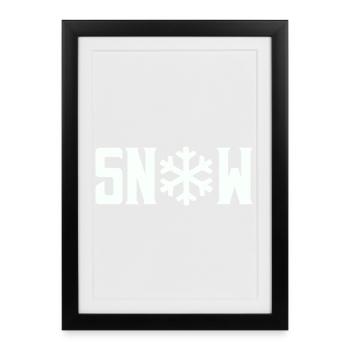 Neige - Affiche encadrée (27 × 37 cm) - noir - Devant