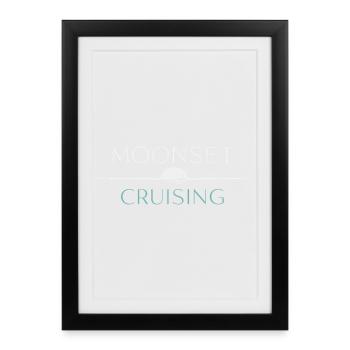 Navigation de nuit avec - Affiche encadrée (27 × 37 cm) - noir - Devant