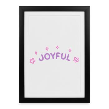 Pastel joy and flowers - Framed poster (27 × 37 cm) - black - Front