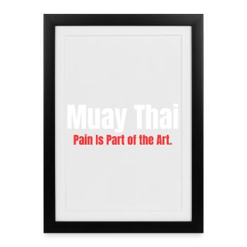 Eight Limbs. One Mind. | Muay Thai - Framed poster (27 × 37 cm) - black - Front
