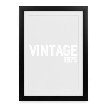 Vintage 1975 - Framed poster (27 × 37 cm) - black - Front